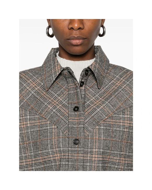 Pinko Overhemden ,Grijs ,Katoen Berta Shirt in het Gray