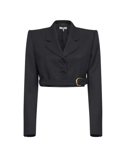 Chloé Jassen ,Zwart ,Wol Cropped Spencer Jacket in het Black