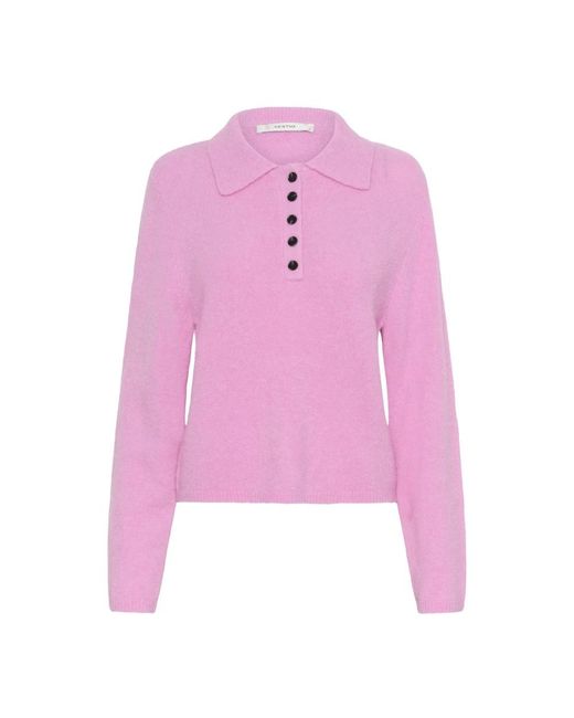 Gestuz Pink Gzalpha Polo Pullover