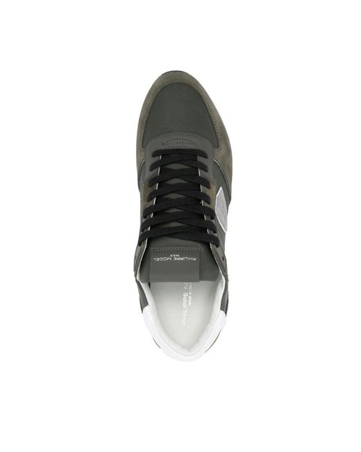 Philippe Model Schoenen ,Groen ,Katoen Tropez Trpx in het Gray voor heren