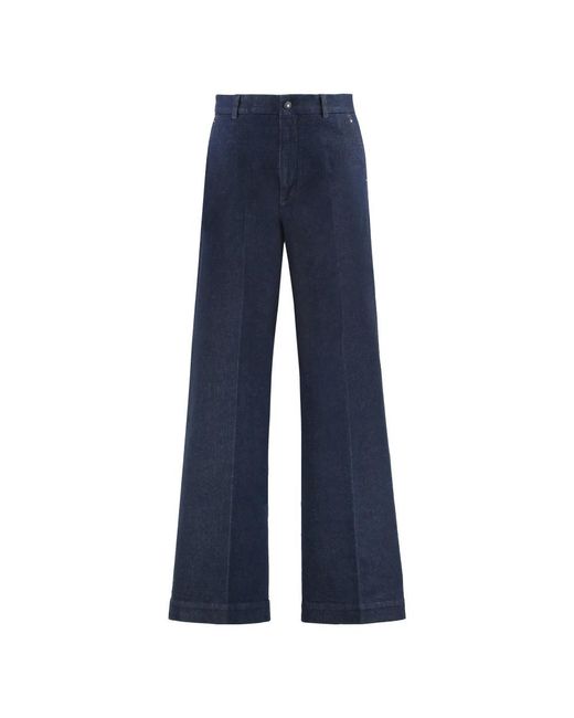 Moncler Wide Jeans in het Blue