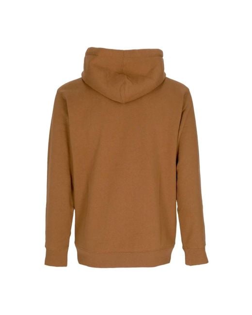 Obey Hoodies & Sweatvesten ,Bruin ,Katoen Butterfly Basic Hooded Fleece Hoodie in het Brown voor heren