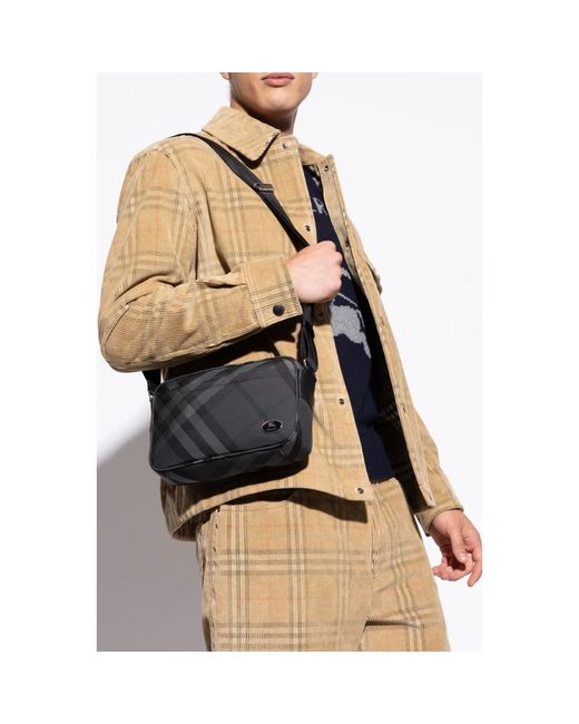 Burberry Schoudertas Grid Slim in het Black voor heren