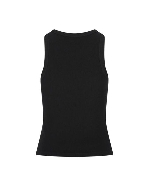 Givenchy Tops ,Zwart ,Katoen Slim Fit Tank Top in het Black