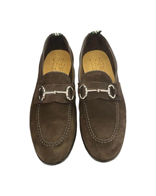 Green George Brown Loafers for men
