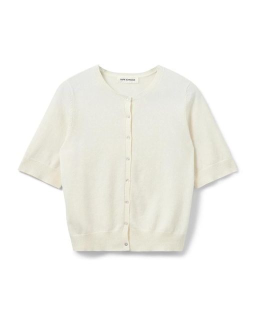 Sofie Schnoor Truien & Vesten ,Wit ,Wol Sunasw Cardigan in het White
