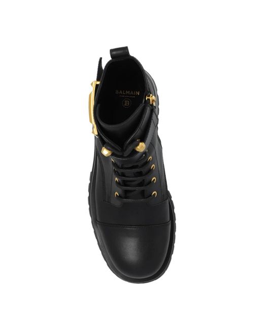 Shoes > boots > lace-up boots Balmain en coloris Black