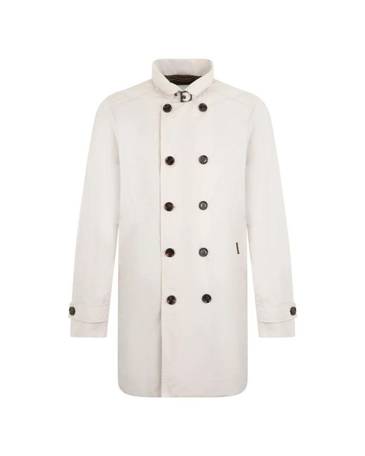 Moorer Jassen ,Wit ,Wol Double-Breasted Trench in het White voor heren