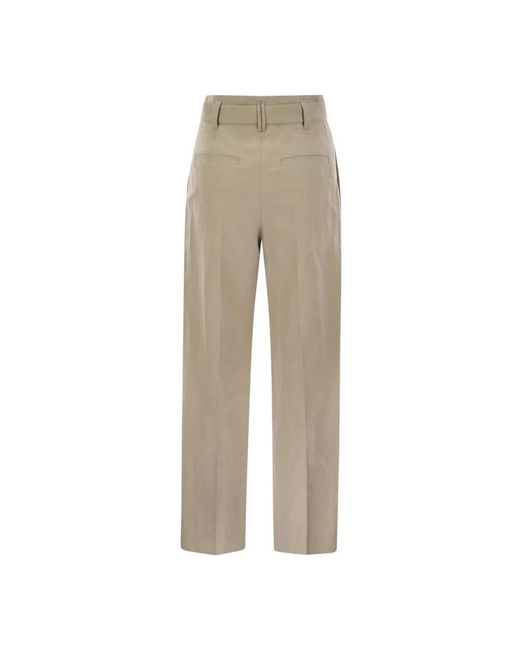 Brunello Cucinelli Natural Wide Trousers