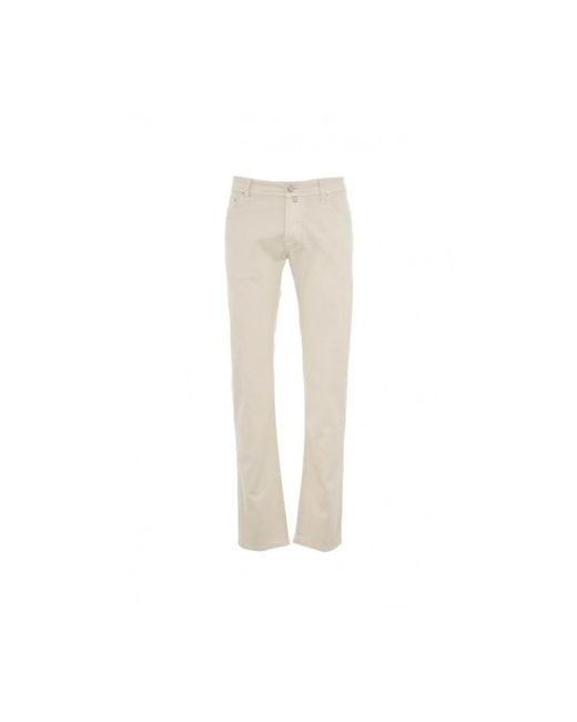 Dondup White Slim-Fit Trousers for men