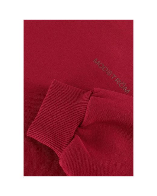 Modström Hoodies & Sweatvesten ,Rood ,Wol Rode Trui Voor Stijlvolle Winterdagen in het Red