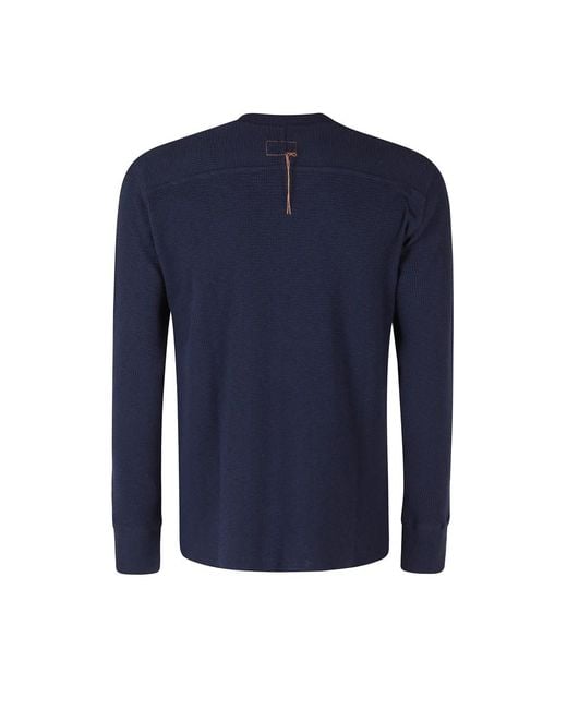Fortela Blue Round-Neck Knitwear for men