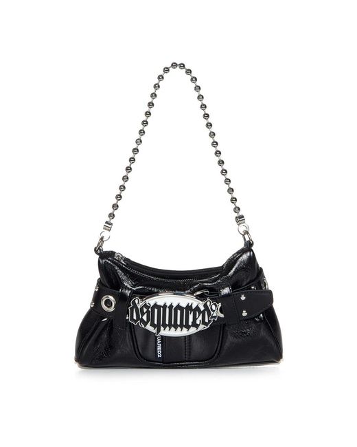 DSquared² Black Gothic Belt Shoulder Bag