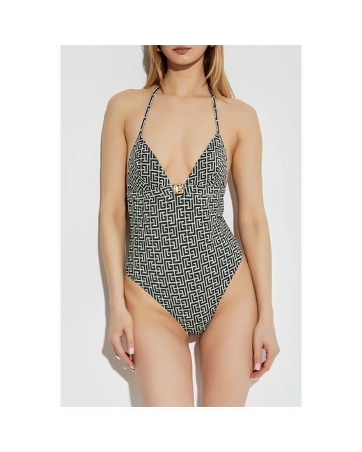 Balmain Gray One-Piece