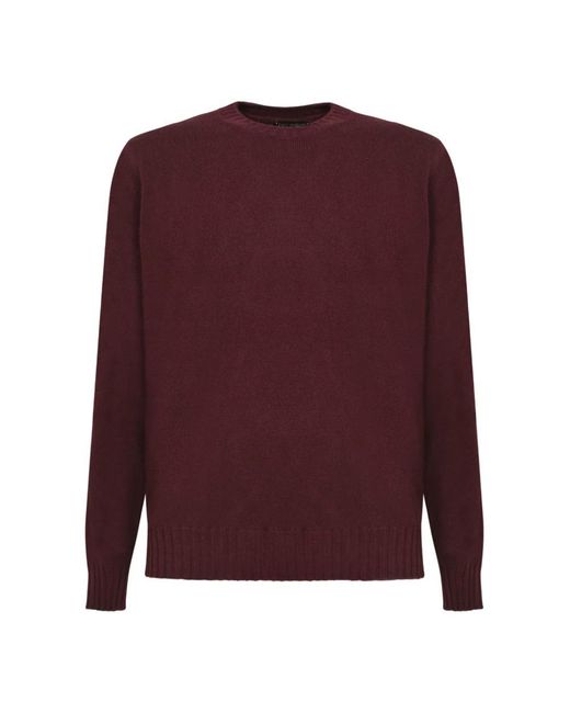 Dell'Oglio Purple Round-Neck Knitwear for men