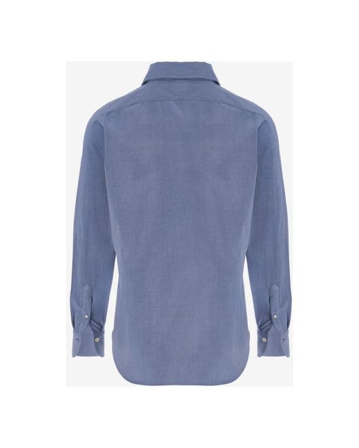 Finamore 1925 Blue Casual Shirts for men