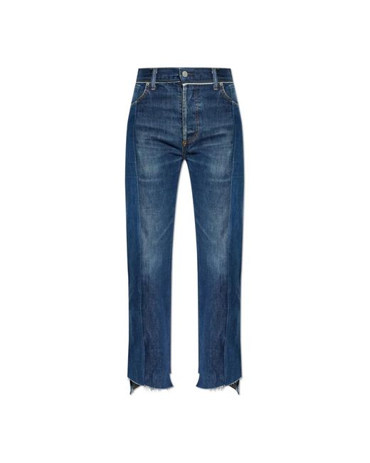 Vetements Blue Cropped Jeans