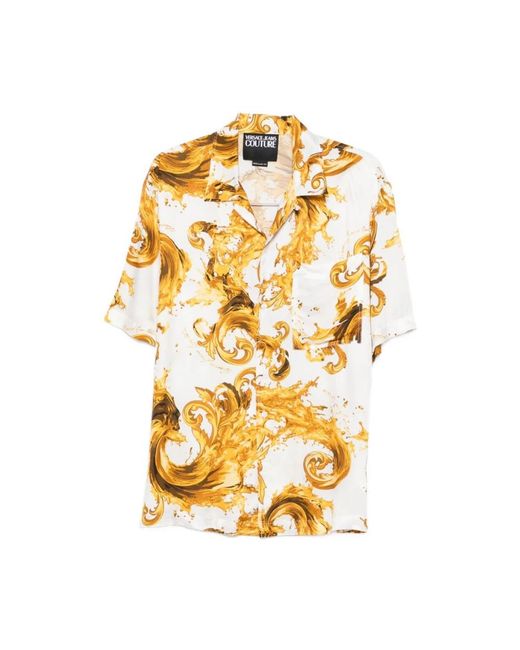 Versace Jeans Couture Metallic Short Sleeve Shirts for men