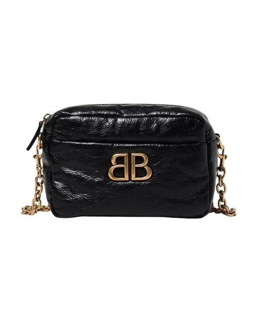Balenciaga Black Gesteppte Lederkettentasche