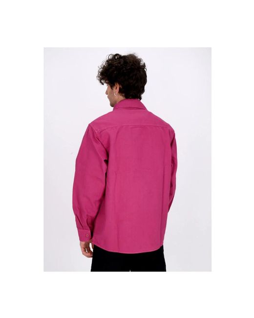Carhartt Magenta hemdjacke gefärbt bekleidung in Pink für Herren