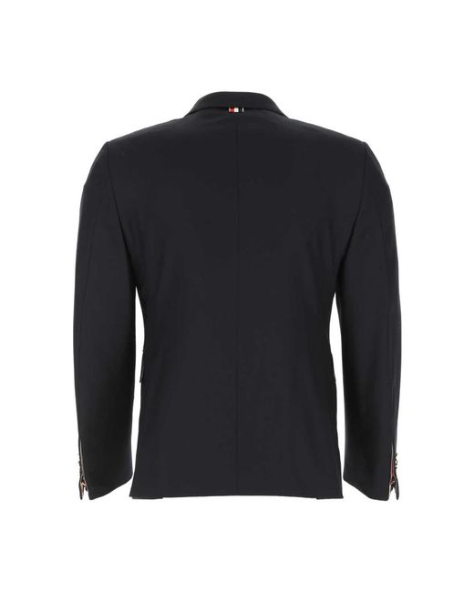 Thom Browne Midnight Twill Blazer in het Black voor heren