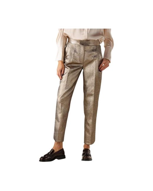 Dea Kudibal Broeken ,Geel ,Polyester Cametti Broek in het Natural