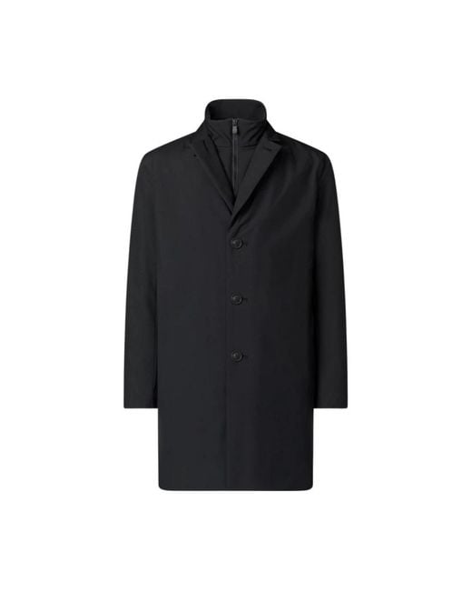 Save The Duck Black Single-Breasted Coats for men