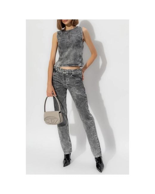 DIESEL Straight Jeans in het Gray