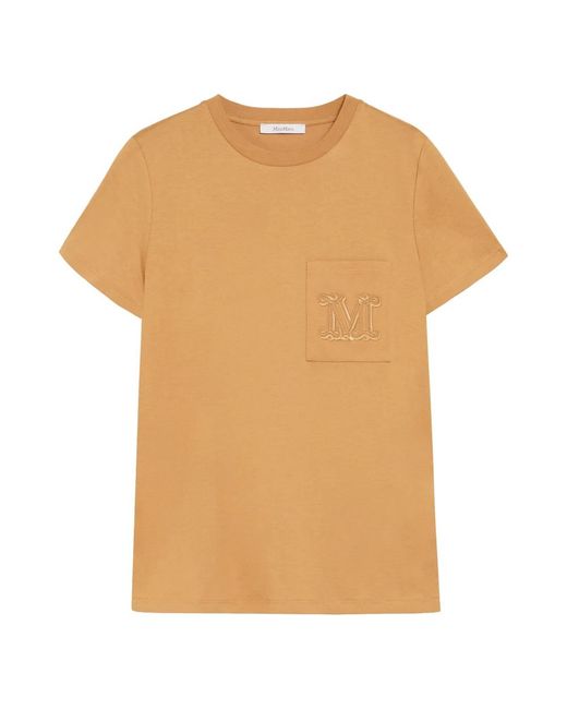 Max Mara Tops ,Bruin ,Kameel Papaya Stijlvolle Jurk in het Natural