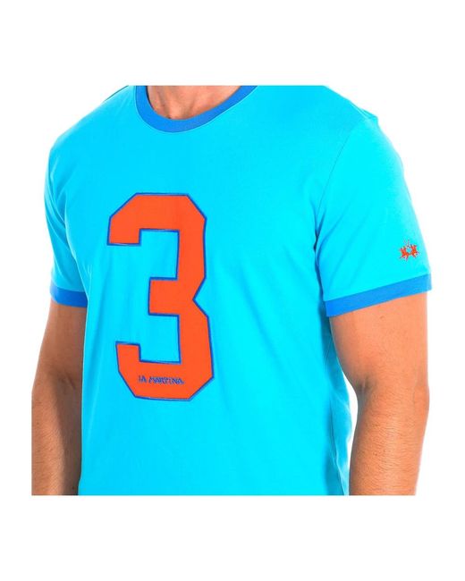 La Martina Blue T-Shirts for men