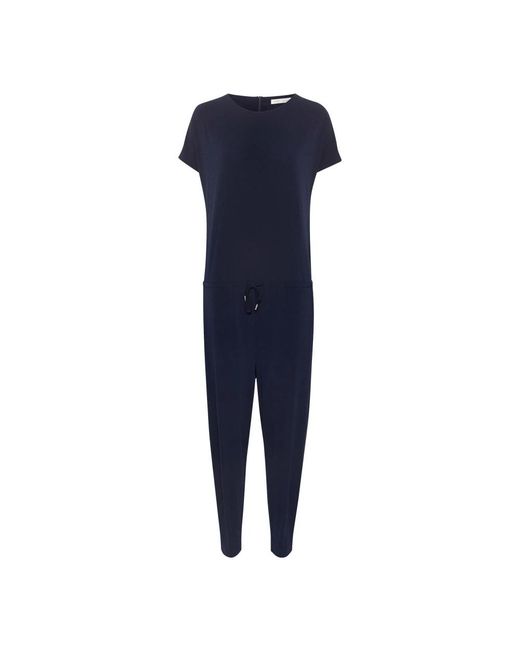 Inwear Jumpsuits & Playsuits ,Blauw Jumpsuit Met Tailleband in het Blue