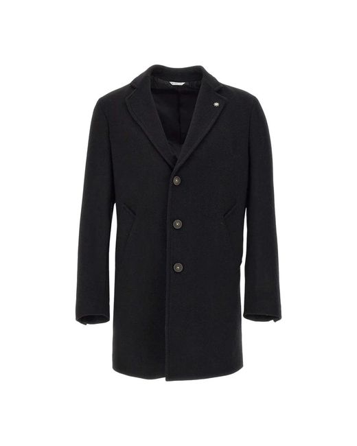 Single-Breasted Coats Manuel Ritz de hombre de color Black