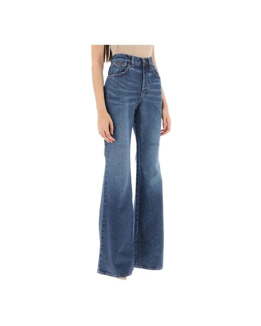 Jeans de denim de algodón merapi Chloé de color Blue
