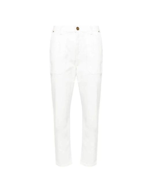 Pinko White Cropped Jeans