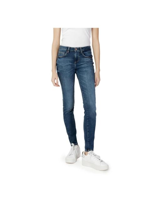 Jeans blu tinta unita di Guess in Blue