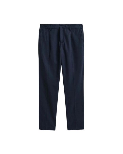 Gant Blue Straight Trousers for men