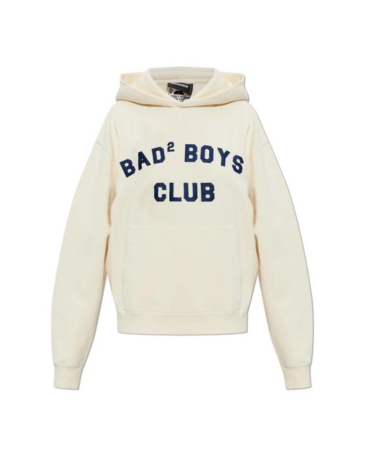 DSquared² Hoodies & Sweatvesten ,Katoen Sweatshirt Met Patch in het White