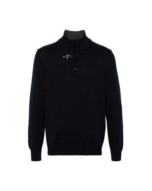 Fay Blue Turtlenecks for men