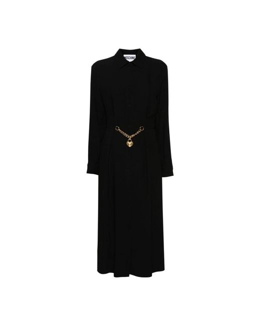Moschino Black Shirt Dresses