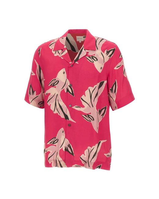 Paul Smith Fish Print Shirt in het Pink voor heren
