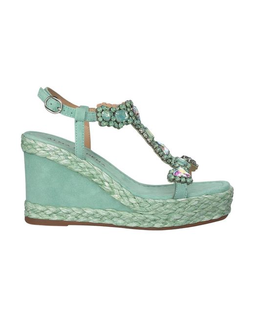 Wedges Alma En Pena. de color Green