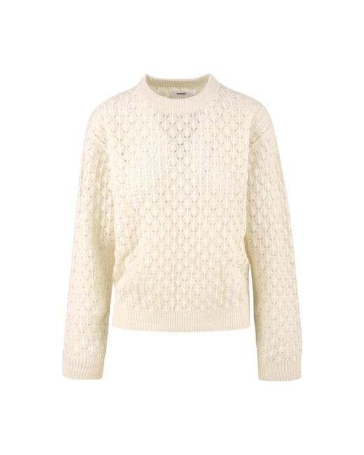 Not Shy Natural Round-Neck Knitwear