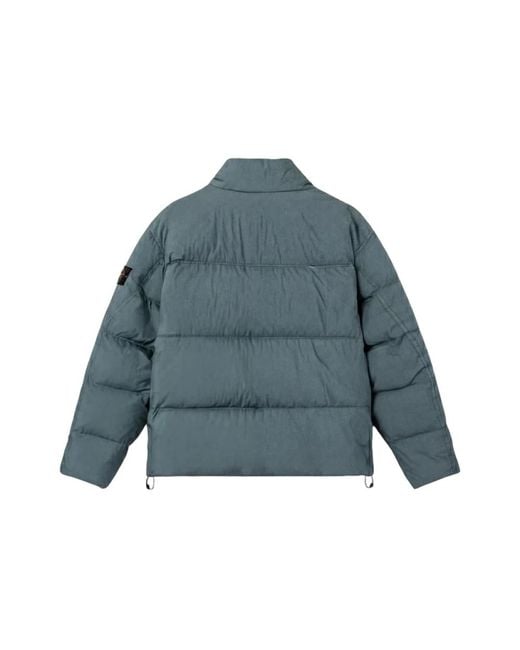 Stone Island Blue Down Jackets for men