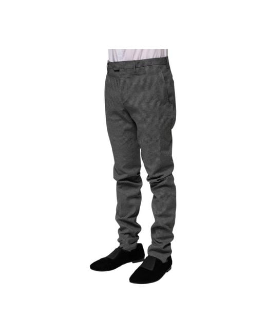 Bencivenga Gray Slim-Fit Trousers for men