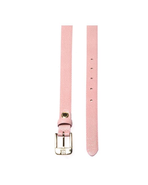 Baldinini Pink Gürtel Mit Eidechsenmuster