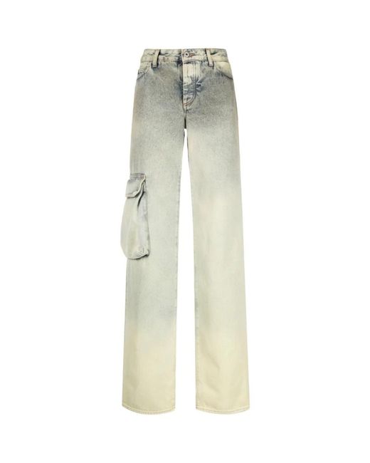 Off-White c/o Virgil Abloh Green Wide Jeans