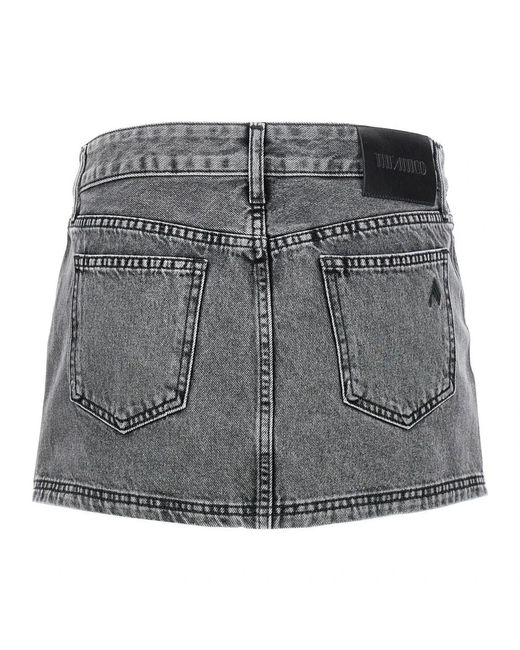 The Attico Gray Denim Skirts