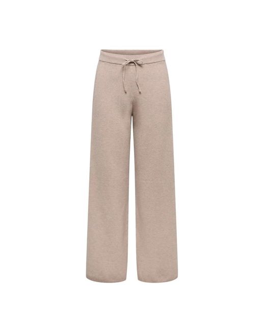 ONLY Gigi Wide Pant in het Natural