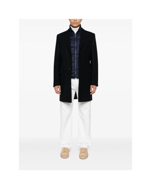 Fay Black Single-Breasted Coats for men