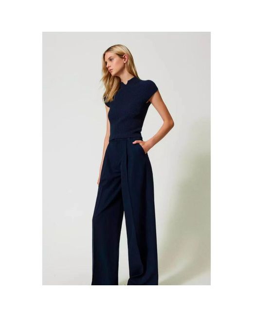 Twinset Blue Wide Trousers